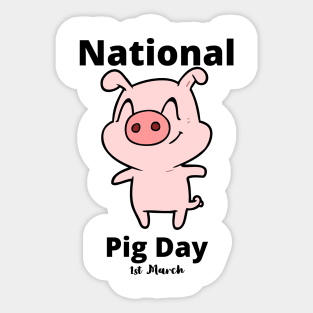 National Pig Day Sticker